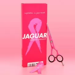 Фото Ножницы для стрижки White Line Pastell Plus Offset Pink Ribbon розовые. Длина 5.50" - 2